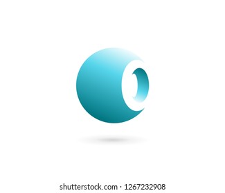 Abstract business logo icon design with letter O