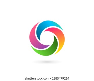 Abstract business logo icon design with letter O