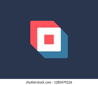 Abstract business logo icon design with letter O