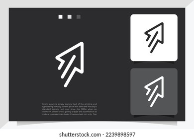 Abstract business logo icon design template with arrow. Vector color sign.