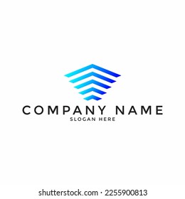 Abstract business logo icon design template with arrow