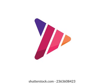 Abstract business logo icon design template with arrow. arrow logo design vector