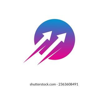 Abstract business logo icon design template with arrow. arrow logo design vector