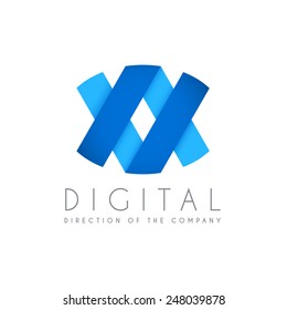 Abstract business logo icon design. Digital concept logo template