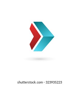 Abstract business logo icon design template with arrow
