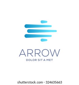 Abstract business logo icon design template with arrow
