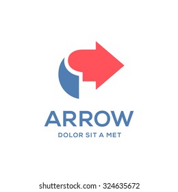 Abstract business logo icon design template with arrow
