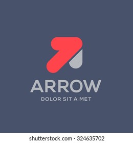 Abstract business logo icon design template with arrow
