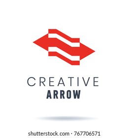 Abstract business logo icon design template with arrow