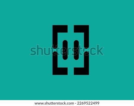 Abstract business logo icon design template. Morden Pause Logo. Symbol and Icon Vector Template. H letter Logo. pause 