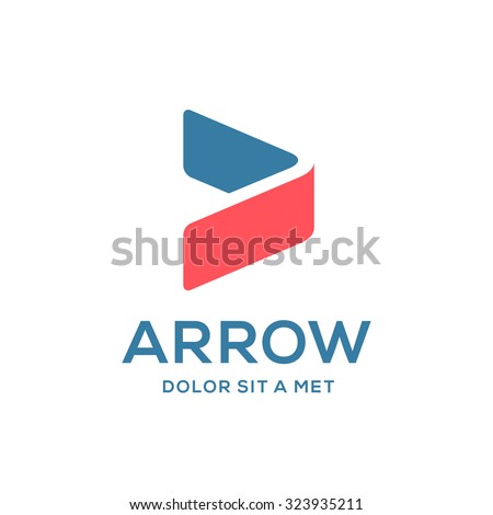 Abstract business logo icon design template with arrow