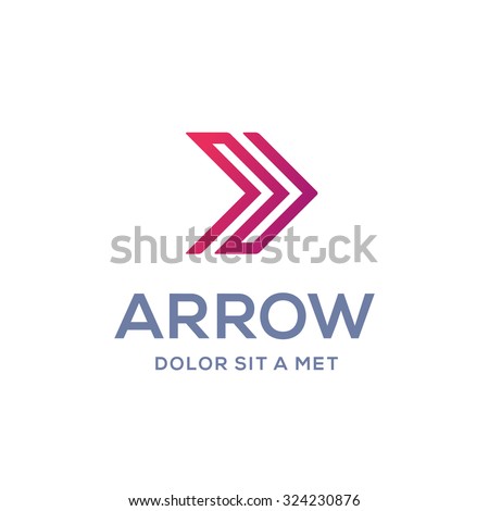 Abstract business logo icon design template with arrow
