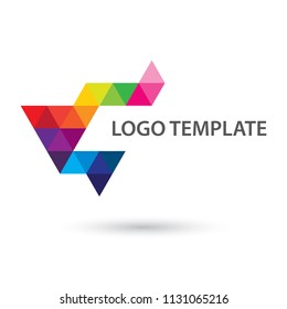 Abstract business logo on white background. Colorful logo.