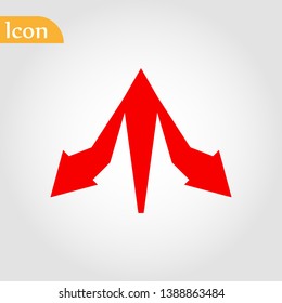 Abstract business logo red icon design template with arrow eps10