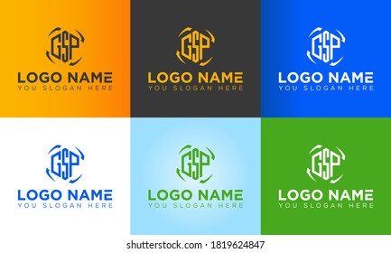 Abstract business logo set. Corporate identity design elements. Network connect, integrate, grow concepts. Science technology, health and medical, market logotype collection.