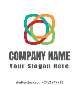 Abstract business logo set. Corporate identity design elements. Network connect, integrate, grow concepts. Science technology, health and medical, market logotype collection.geometric abstract logos. 