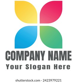 Abstract business logo set. Corporate identity design elements. Network connect, integrate, grow concepts. Science technology, health and medical, market logotype collection