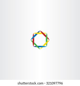 abstract business logo square circle colorful vector design