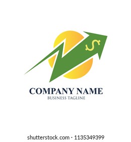 Abstract business logo template with arrow