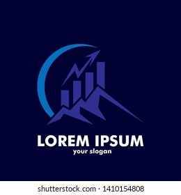 Abstract business Logo Template Icon Design Template With mountain illustration