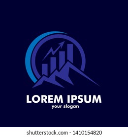 Abstract business Logo Template Icon Design Template With mountain illustration