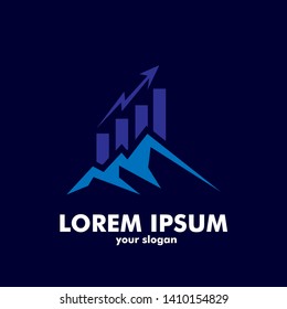 Abstract business Logo Template Icon Design Template With mountain illustration