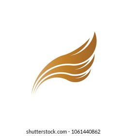 Abstract business logo vector. Design gold wing on white background. Design print for company identity and element. Set 3