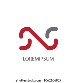 Abstract business logo vector. Design s red and grey on white background. Design for print company identity, element, apps. Set 1