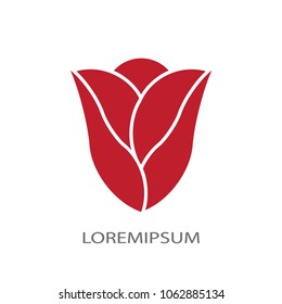 Abstract business logo vector. Design red rose on white background. Design print for company identity, element, icon, symbol. Set 1