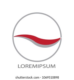 Abstract business logo vector. Design red leaf on white background. Design print for company identity. Set 1
