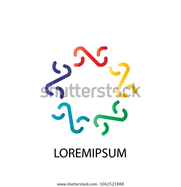 Abstract business logo vector. Design mandala colors on\
white background. Design for print company identity, element, apps.\
Set 3