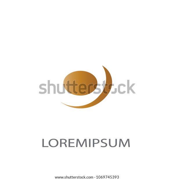 Abstract\
business logo vector. Design gol oval and arc on white background.\
Design print for company identity. Set\
2