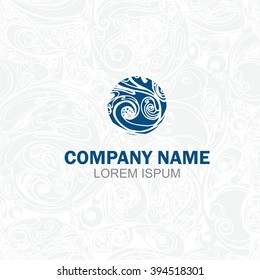 abstract business Logo vector on decorative background