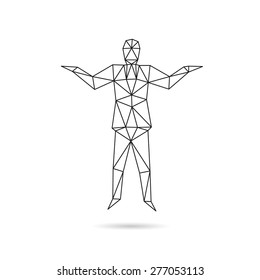 Abstract business man, vector illustration