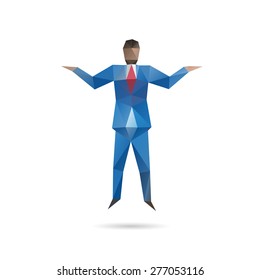 Abstract business man, vector illustration
