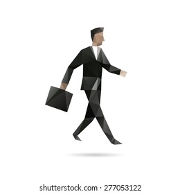 Abstract business man, vector illustration