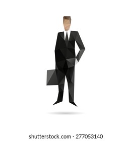 Abstract business man, vector illustration