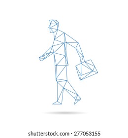 Abstract business man, vector illustration