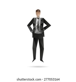 Abstract business man, vector illustration