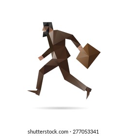 Abstract business man, vector illustration