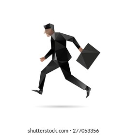 Abstract business man, vector illustration