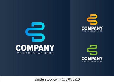 abstract business medical b letter logo design vector. b letter logo.