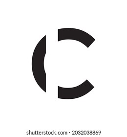 Resumen de negocios tipografía moderna logotipo vectorial ilustración gráfico logo moderno letra c
