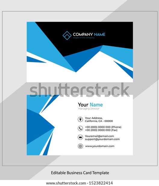 Abstract Business Name Card Style Graphic Stock Vector Royalty Free