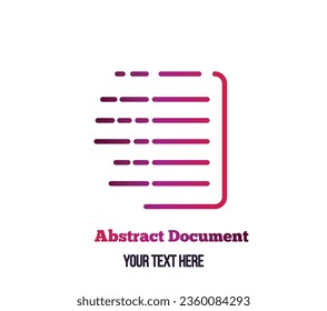 Abstract Business Office Document Logo. Work and official documentation concept