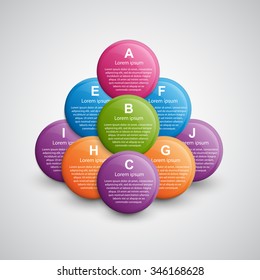 Abstract business options infographics template.