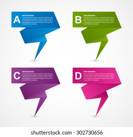Abstract business options paper infographics template.
