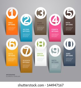 Abstract business paper cut infographics number template. Vector illustration. can be used for workflow layout, diagram, business step options, banner, web design