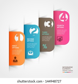 Abstract business paper cut infographics number template. Vector illustration. can be used for workflow layout, diagram, business step options, banner, web design