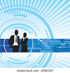 abstract business people